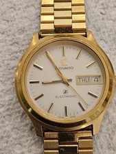 Reloj Horquilla Electrónica Movado De Colección Día Fecha Zenith 50.5 Hums Funciona Muy bien