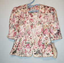 Nah Nah Jonathan Tait Women 15 16 Blazer Floral Beaded Cottage Grannycore NWT
