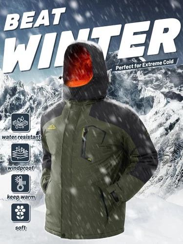 TACVASEN Winter Jacket for Men Fleece Lined Skiing Snowboarding Jacket image 6