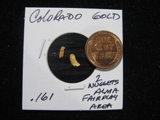 COLORADO GOLD NUGGET .161 GRAM ALMA/FAIRPLAY AREA 6759.69 per troy oz