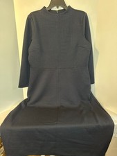 Talbot's Geo Texture Mockneck Dress-Black, size 14
