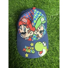 Super Mario Kids Baseball Cap Multi-Color Character Graphic Adjustable Gamer