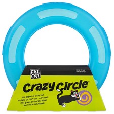 Fat Cat Crazy Circle Interactive Cat Toy Large 16.3" x 3.1", Blue Free Shipping
