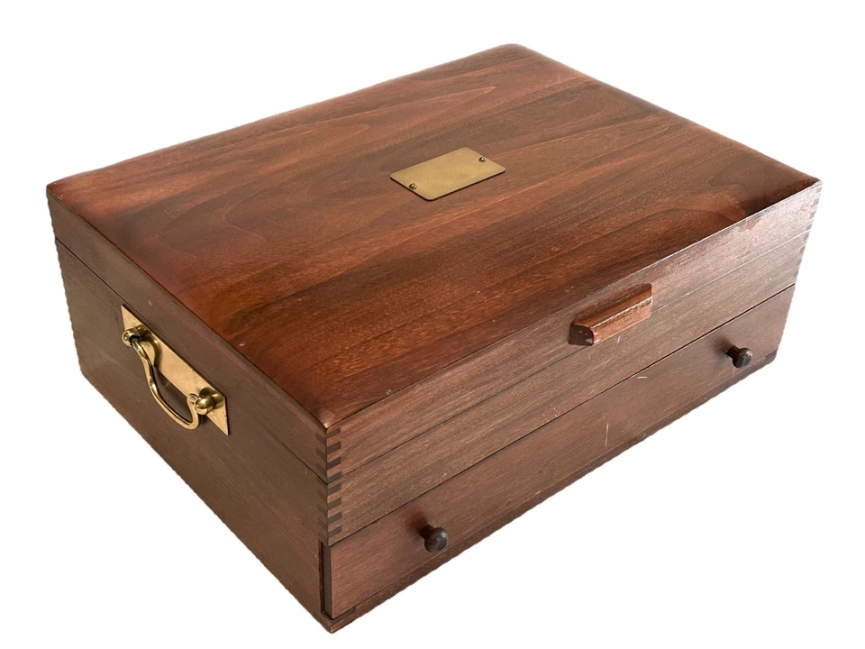 Juego de cubiertos de colección 1956 WM Roger & Bro placa extra original Royal Manor 82 piezas con caja Foto 3 de 4