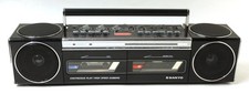 Vintage SANYO M-W800 AM/FM Dual Cassette Recorder Mini Boombox Needs Repair