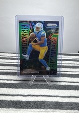 2025 Panini Prizm - Fireworks Omarion Hampton #17 Green Prizm (RC)