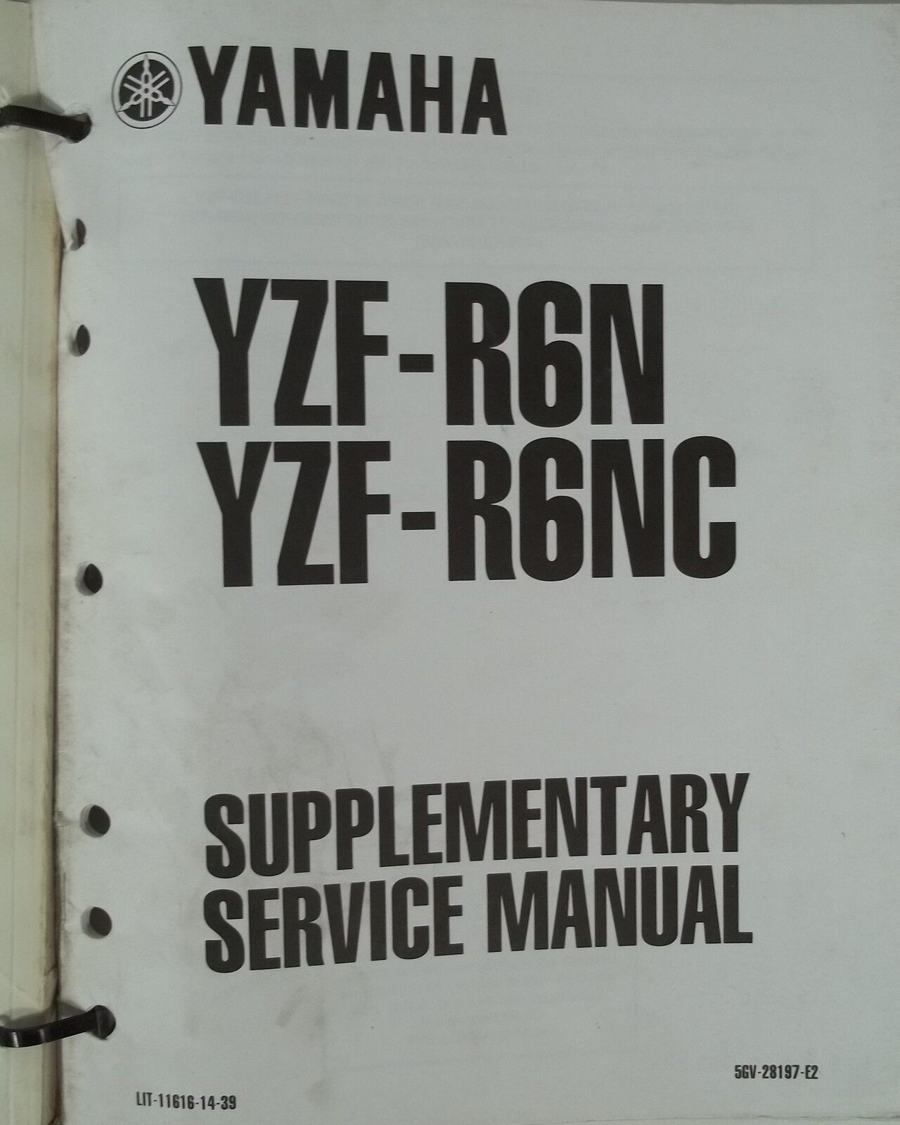 GENUINE YAMAHA R6 YZF-R6L YZF-R6CL Service Manual YZF R6L R6CL with  SUPPLEMENT | eBay