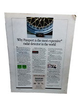 1987 Passport Radar Detector Original Print Ad Vintage 80s