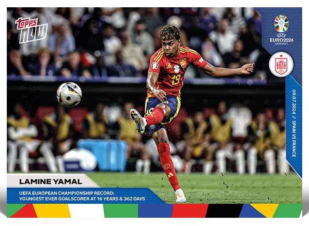 Lamine Yamal TOPPS NOW UEFA Record: Youngest-ever goalscorer