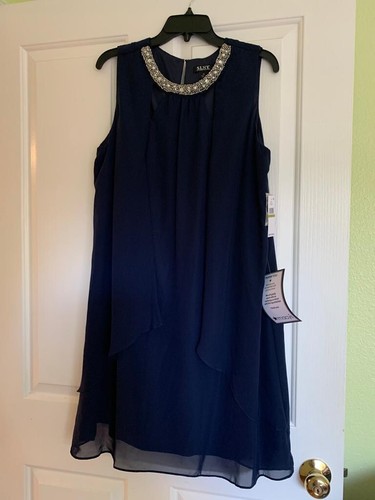 slny navy blue dress