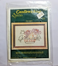 NEEDLE MAGIC Vintage Fruit Basket Candlewicking Embroidery Kit 332 Made in USA