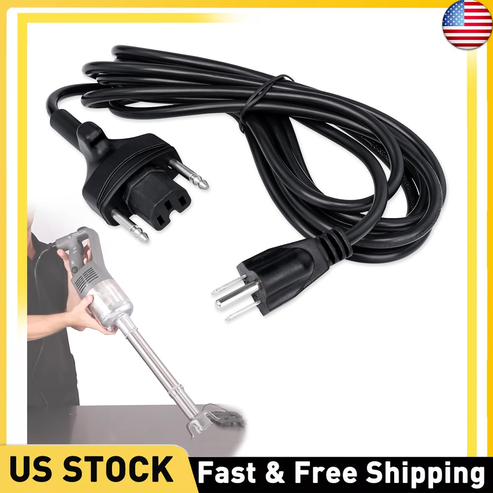 For Robot Coupe 89143 MP Series Immersion Power Cord 120V Black