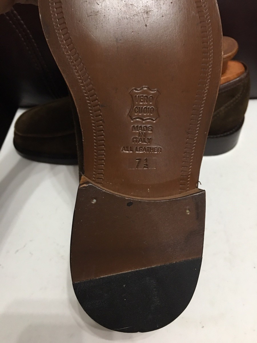 Bachrach Brown Suede Leather Slip On SZ 7.5 M Men display picture 1