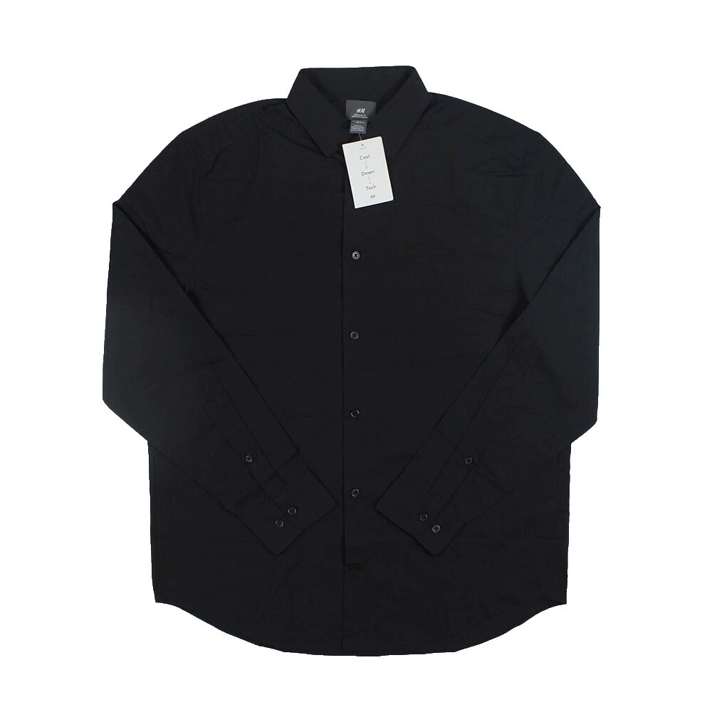 H&M Long Sleeve Black Shirts for Men