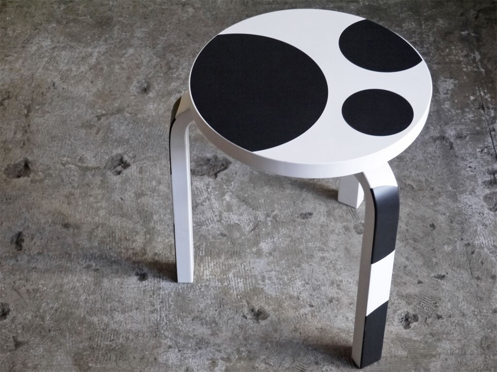 ARTEK Stool 60 Special Edition by Comme des Garcons 80th 