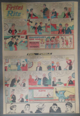 Fritzi Ritz Sunday Page by Ernie Bushmiller 9/15/1935 Full Size 15 x 22 ...