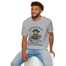 Barnacle Bill's Bait & Bite Softstyle T-Shirt - Every Bite starts with a Tug
