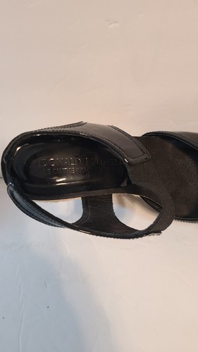Donald Pliner Black Patent And Rope Wedges Size 8 - Picture 5 of 7