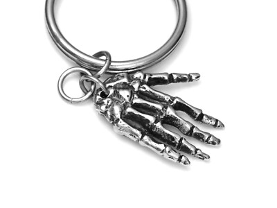 Skeleton Hand Key Chain Skeleton Hand Keychain, Handmade Bone Anatomy Keyring in Pewter | eBay