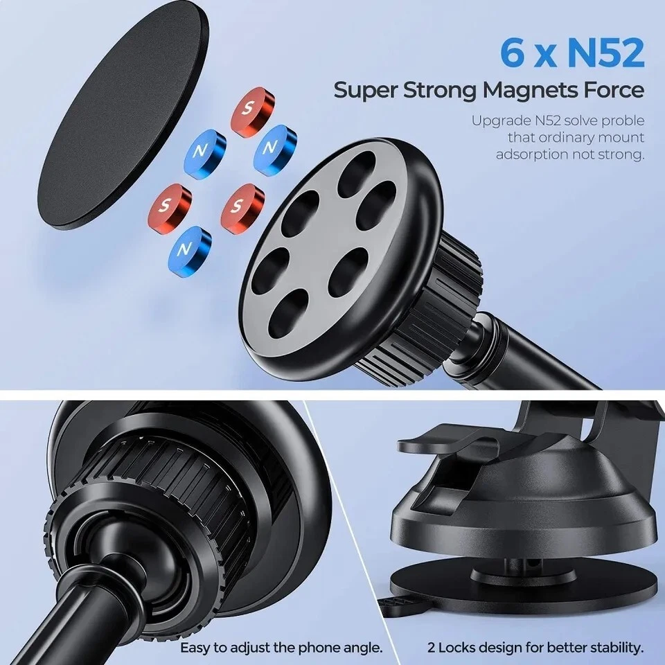 Soporte MAGNETICO De Celular Para Auto Carro Porta Telefono Universal Rotacion - Imagem 4 de 4