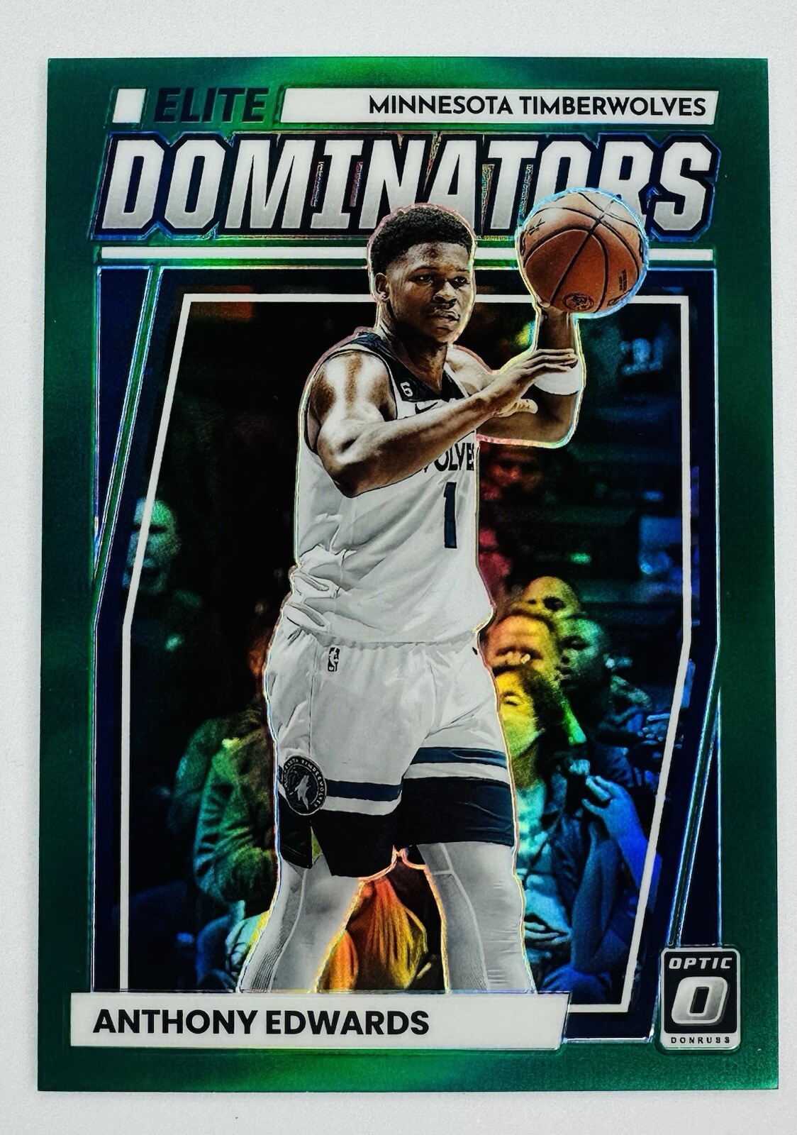 2022-23 ANTHONY EDWARDS Optic Elite Dominators Green 5/5 Jersey Numbered SSP 🔥