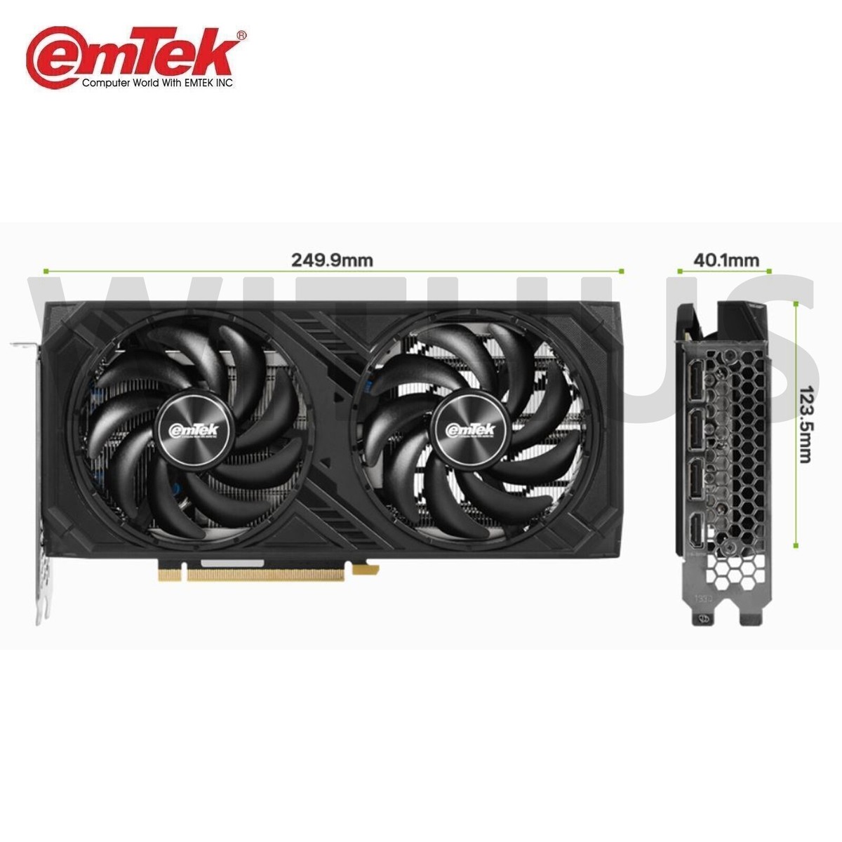 emTek GeForce RTX 4060 Ti STORM X Dual OC D6 8GB Gaming Graphic