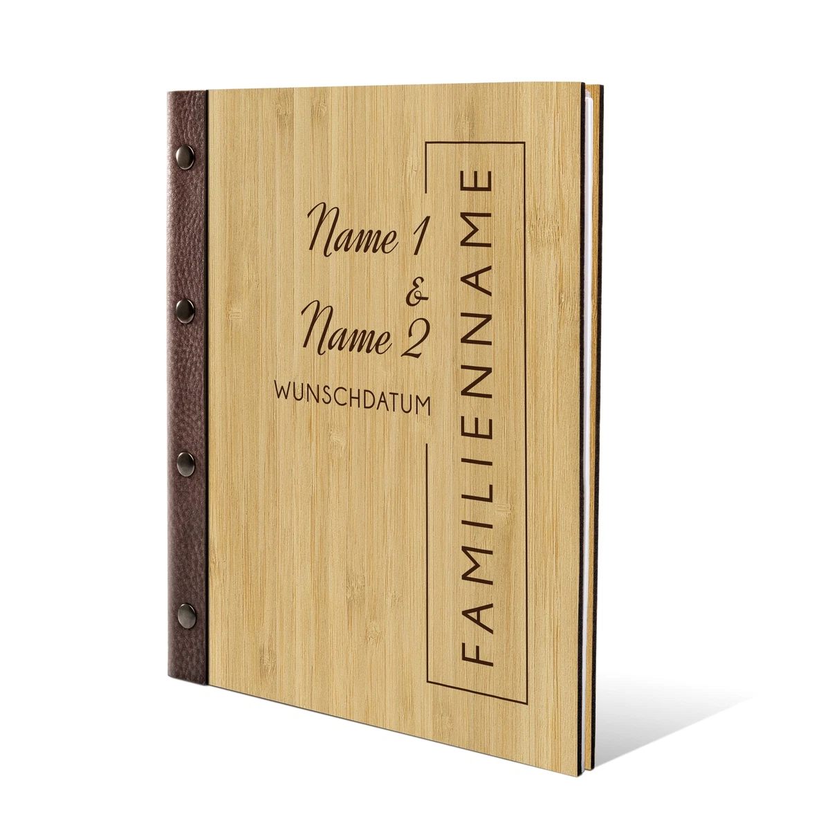 Manschin-Laserdesign Libro degli ospiti in legno, per