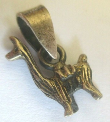 Pendentif Vintage En Argent Massif 3D - Forme De Lama - Poinçonné - Bijou Occasion Parfait état