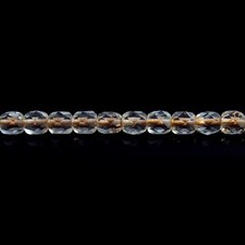 Copper Lined Crystal Transparent - 50 4mm Round Fire Polish Czech Glass Beads