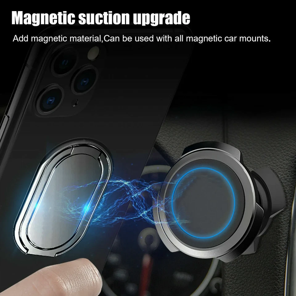 360°Rotating Finger Ring Holder for Cell Phone Universal Back Grip Folding Stand - Image 3 of 4