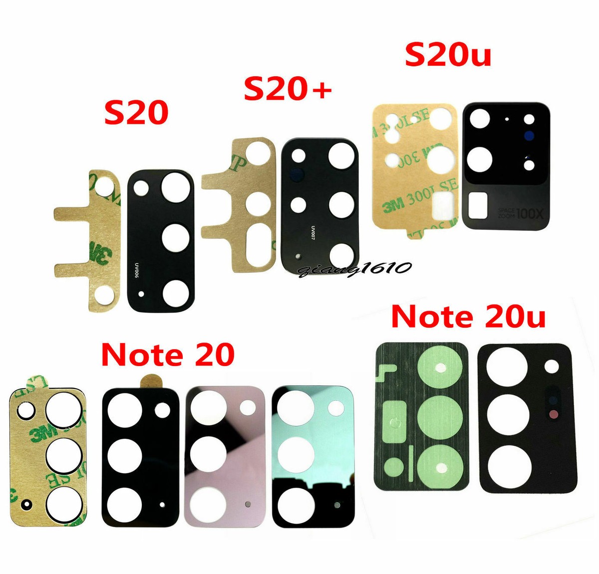 Lot Rear Camera Lens Glass Replacement For Samsung Galaxy S20 S20+ Note 20  Ultra