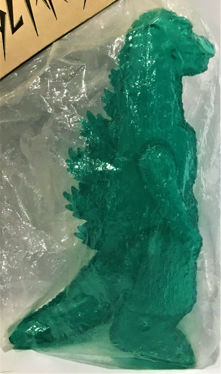 CLEAR GREEN GODZILLA MARMIT Vinyl Paradise VP-11 RED STAMP PROMO