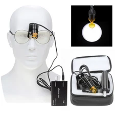 5W Dental Plastic Clip LED Headlight High Power Lamp+Light Shield DY-008 Black