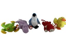 Vintage Ty Teenie Beanie Babies McDonald's Lot of 5 Happy Meal Animals 1993