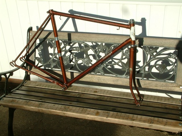 vintage steel road bike frame