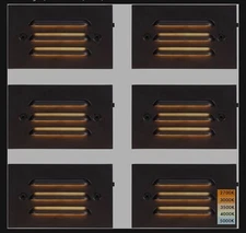 CLOUDY BAY 5CCT 12V 4W Low Voltage LED Step Light With Horizontal Louvered Facep