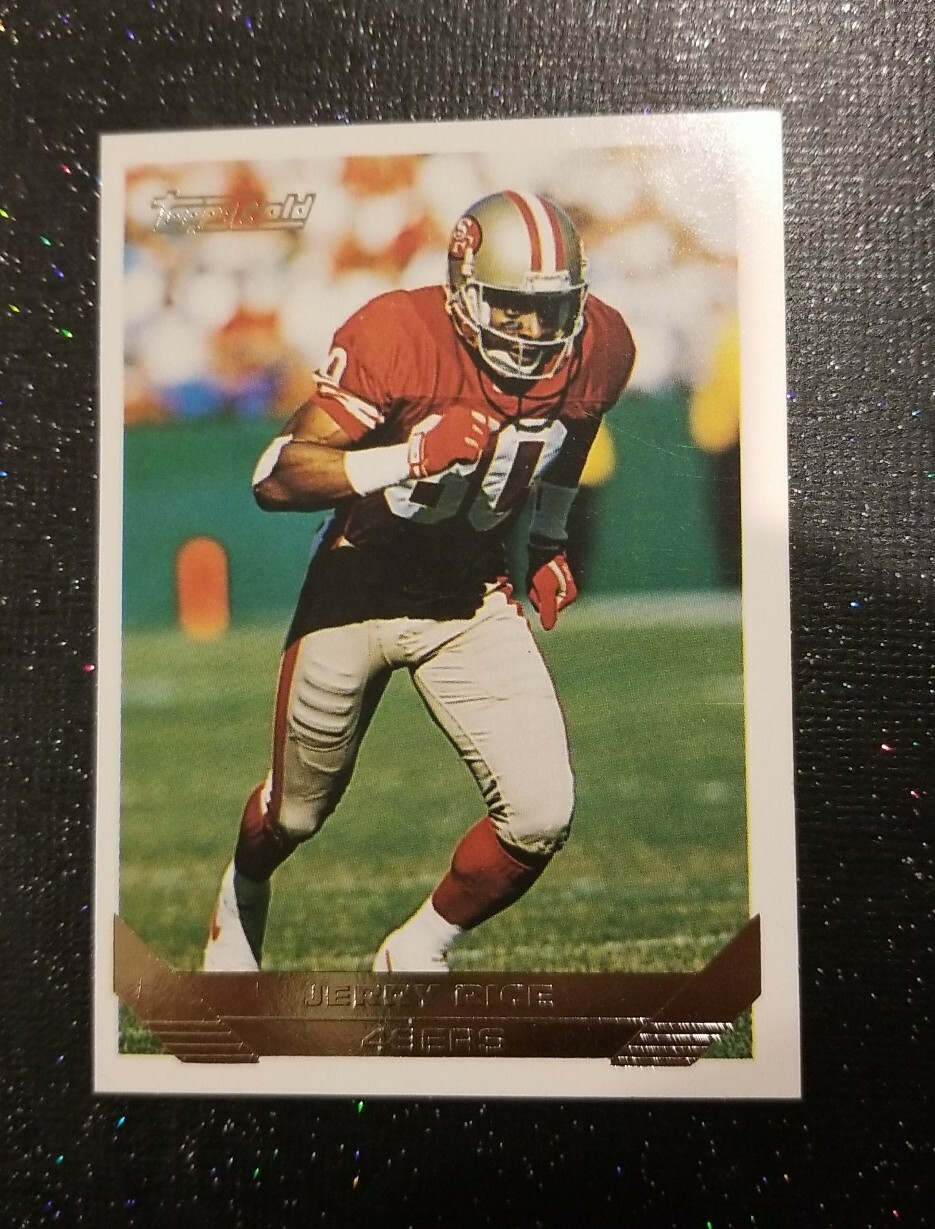 JERRY RICE 1993 Topps GOLD parallel #500  San Francisco 49ers HOF 🐐 👍free ship