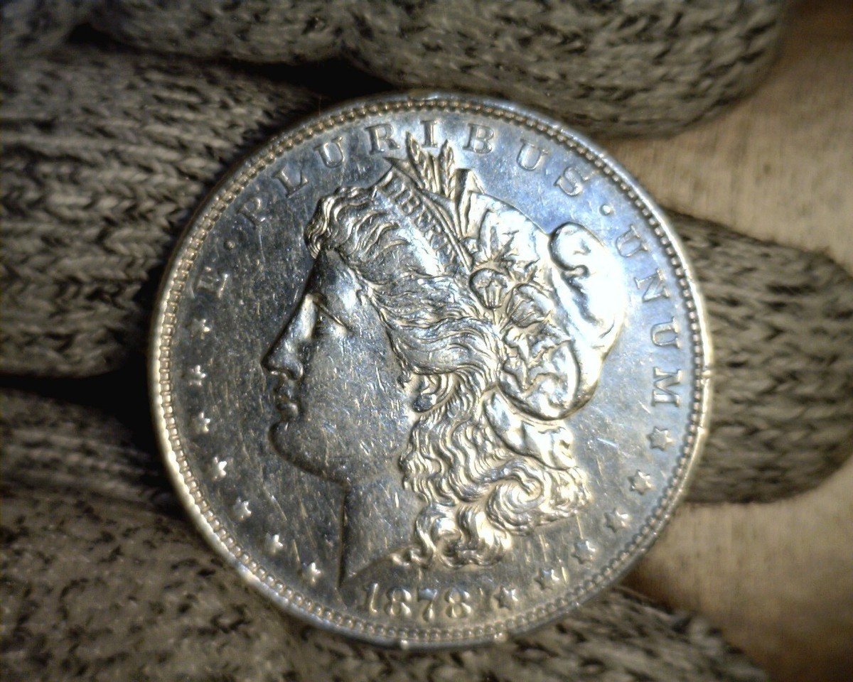 Beautiful 8 Tail Feather 1878 Vam-9 First Morgan Die Morgan Silver