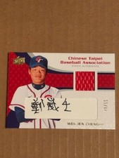 2008 USA Baseball Chinese Taipei Patch Autographs #CTWC Wei-Jen Cheng