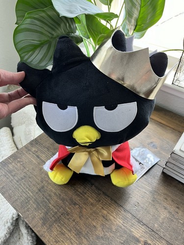 Sanrio Bad Badtz-Maru King Big Plush Doll Stuffed Toy Gold Crown 30cm/ 13” NWT