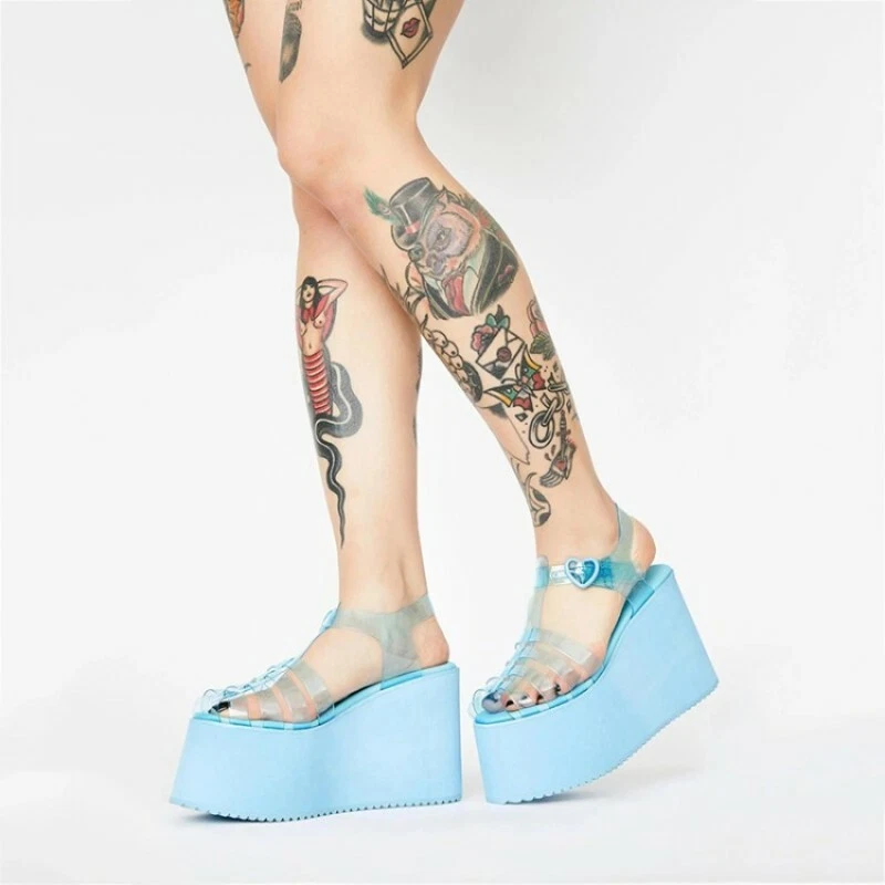 Platform sales jelly sandals