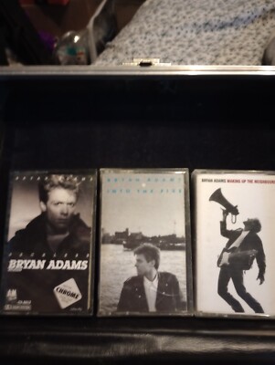 Bryan Adams Cassette Collection Reckless, Into The Fire & Waking Up The Neighbor
