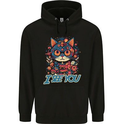 Kawaii Cat Herren 80 % Baumwolle Hoodie