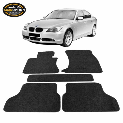0409 E60 5 Series Floor Mats Carpet Front & Rear Nylon Black 5PC FOR