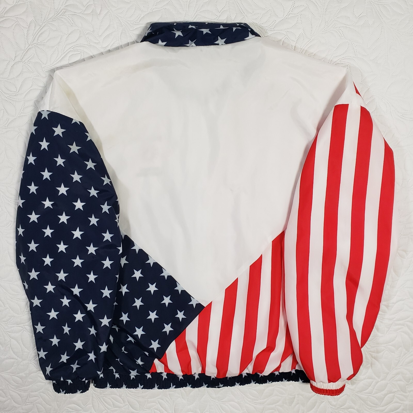 Vintage Tech Data Jacket Size Large American Flag… - image 2