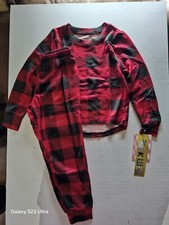 MUK LUKS Children's Butter Knit Comfy Together Pajama Set NavyGrnTrtn