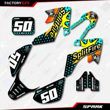 Cyan Spark Racing Graphics Kit fits 04-12 Honda Crf50 CRF 50 Decals Sticker kit