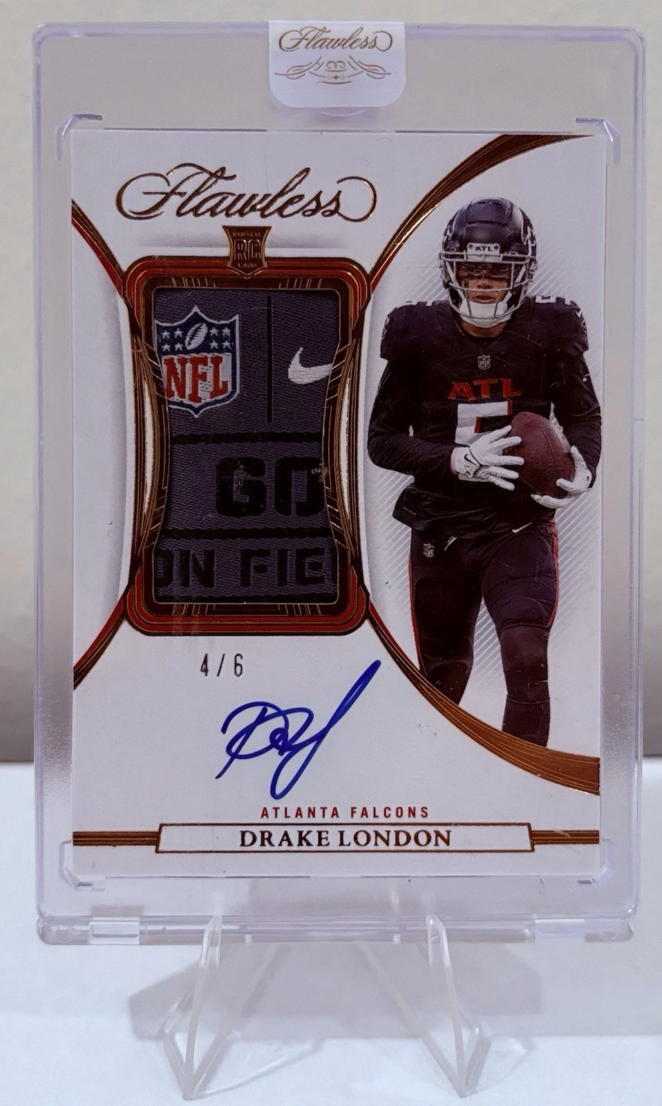 Drake London Panini Flawless Rookie Patch Autographs #RPADL Base
