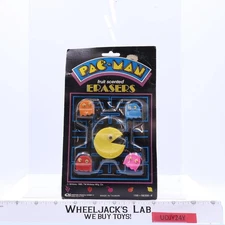 Pac-Man Fruit Scented Erasers 1980 Empire Pencil Corp. Vintage NEW SEALED