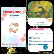 Pok mon Go - Shiny Rayquaza Dragon Ascent Read Description